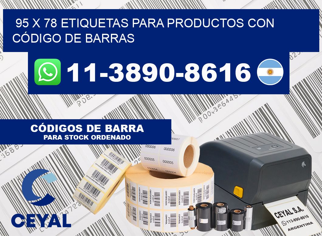95 x 78 ETIQUETAS PARA PRODUCTOS CON CÓDIGO DE BARRAS