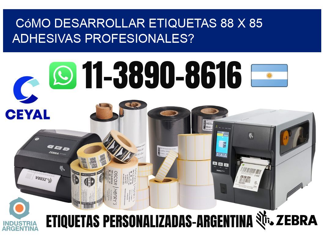 Cómo desarrollar etiquetas 88 x 85 adhesivas profesionales?