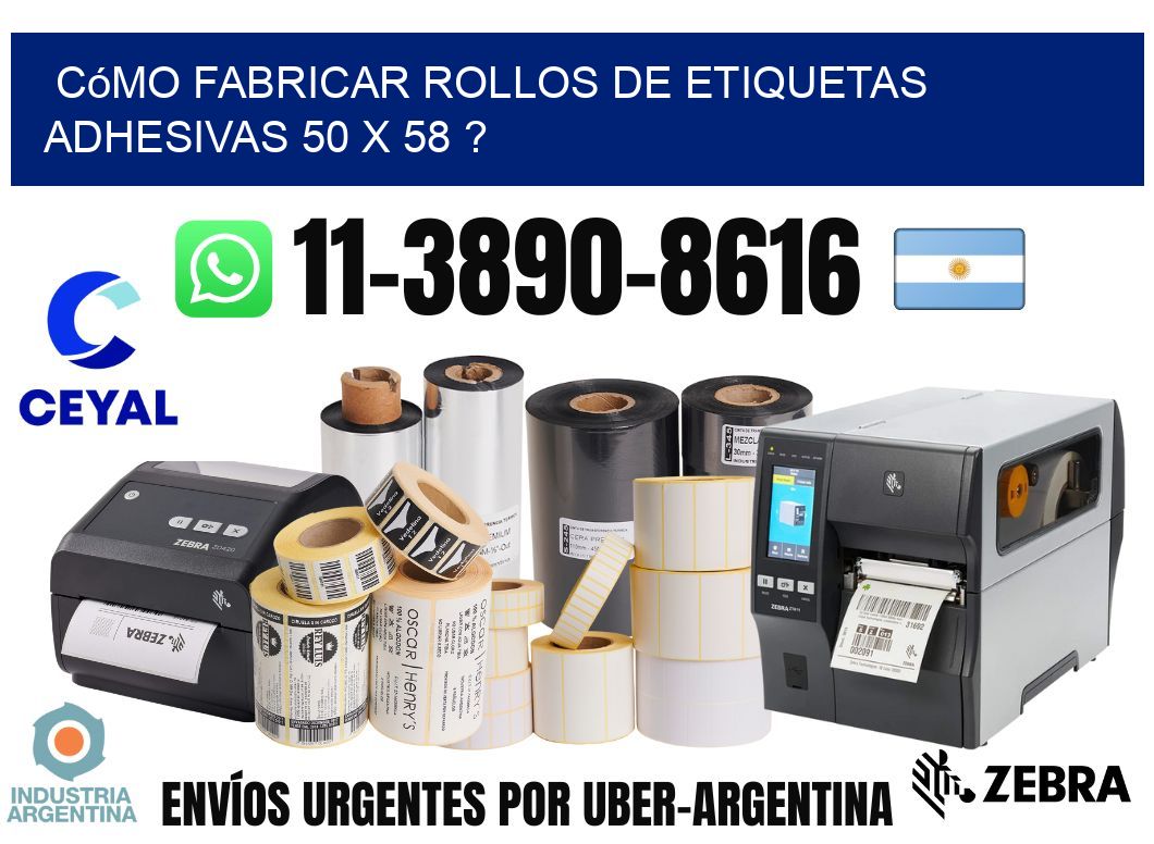 Cómo fabricar rollos de etiquetas adhesivas 50 x 58 ?