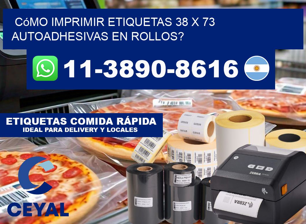Cómo imprimir etiquetas 38 x 73 autoadhesivas en rollos?