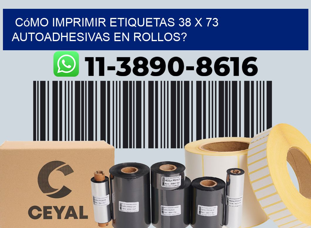 Cómo imprimir etiquetas 38 x 73 autoadhesivas en rollos?