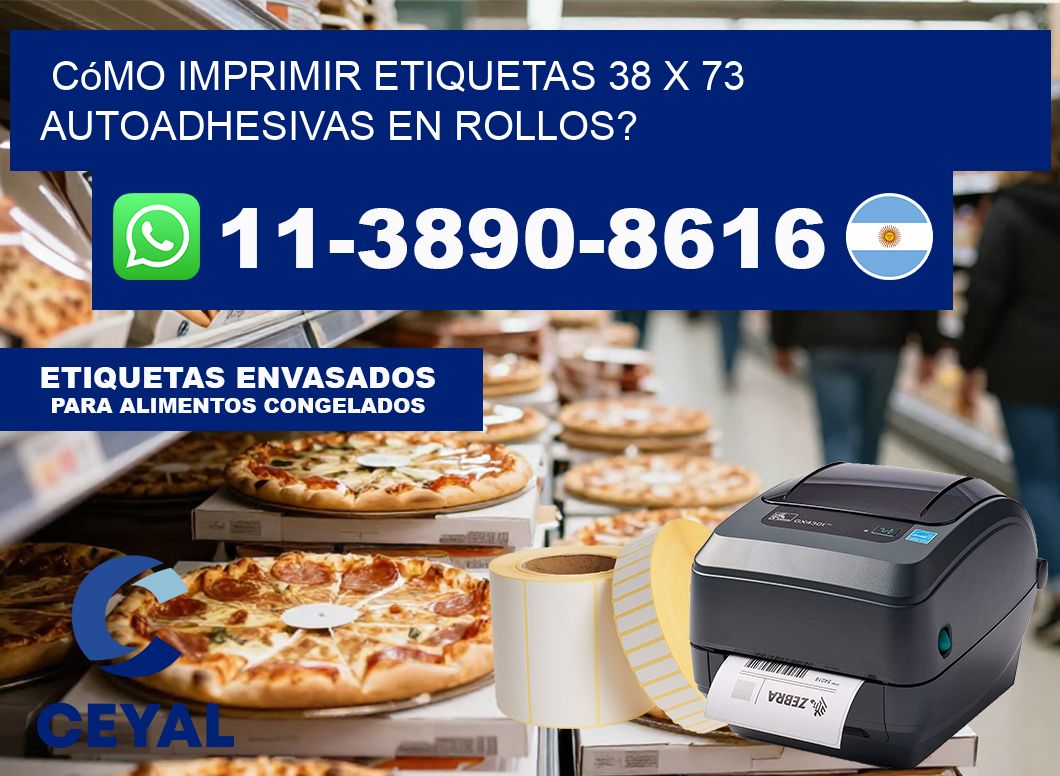 Cómo imprimir etiquetas 38 x 73 autoadhesivas en rollos?