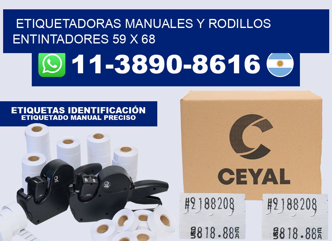 Etiquetadoras manuales y rodillos entintadores 59 x 68