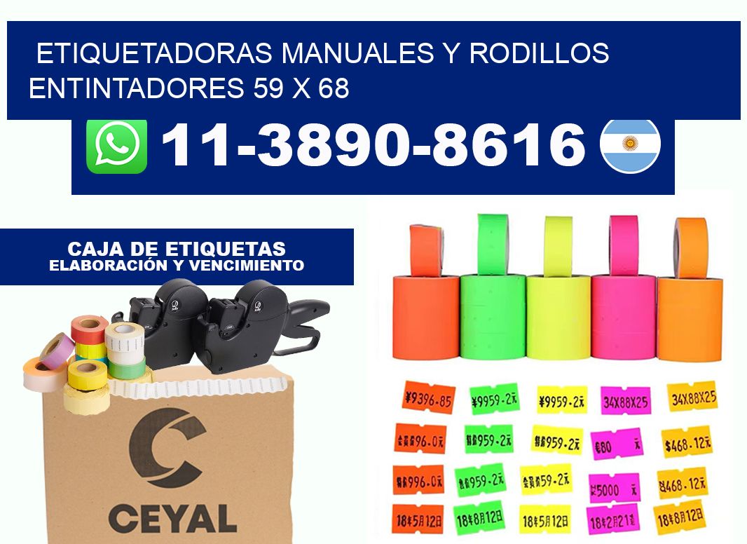 Etiquetadoras manuales y rodillos entintadores 59 x 68
