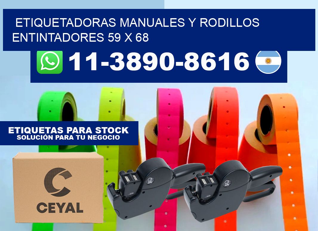 Etiquetadoras manuales y rodillos entintadores 59 x 68