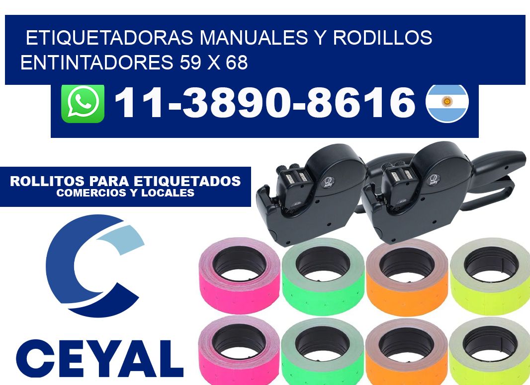 Etiquetadoras manuales y rodillos entintadores 59 x 68