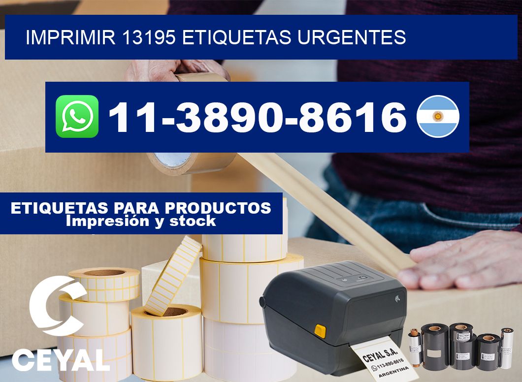 IMPRIMIR 13195 ETIQUETAS URGENTES