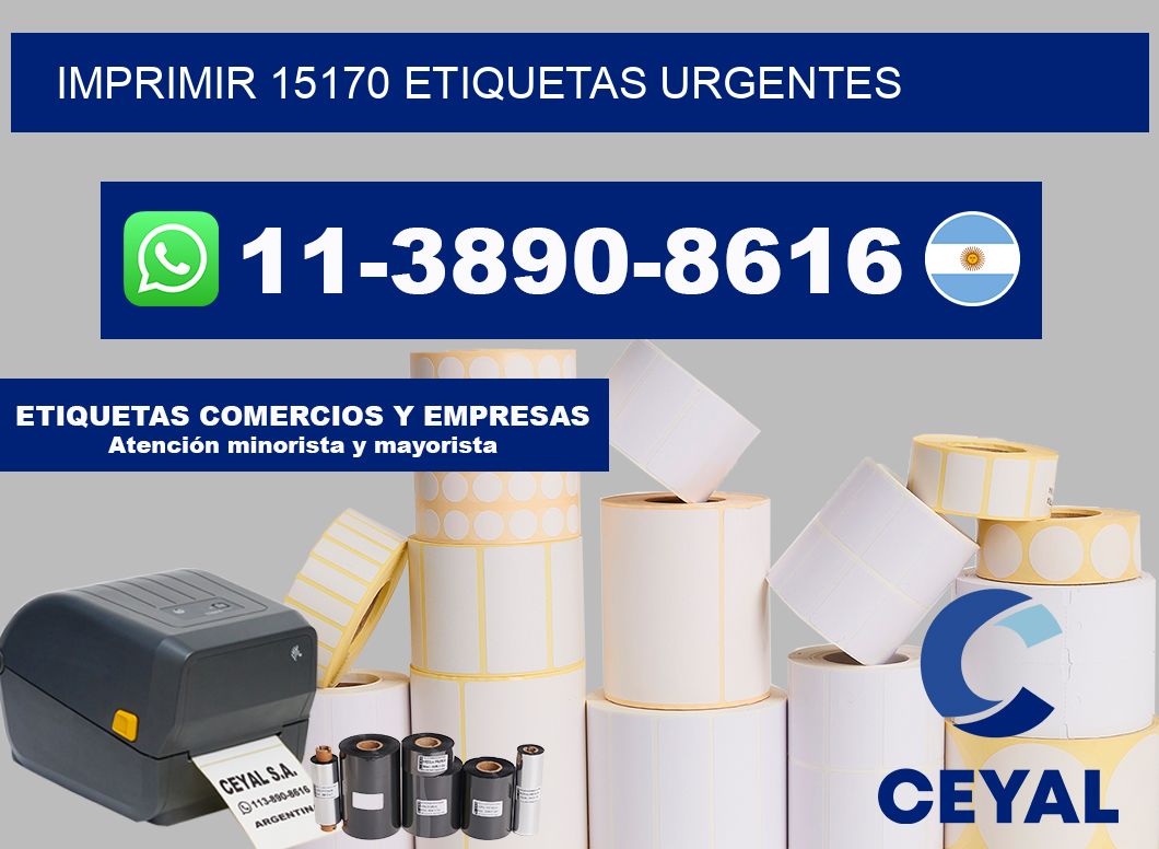 IMPRIMIR 15170 ETIQUETAS URGENTES
