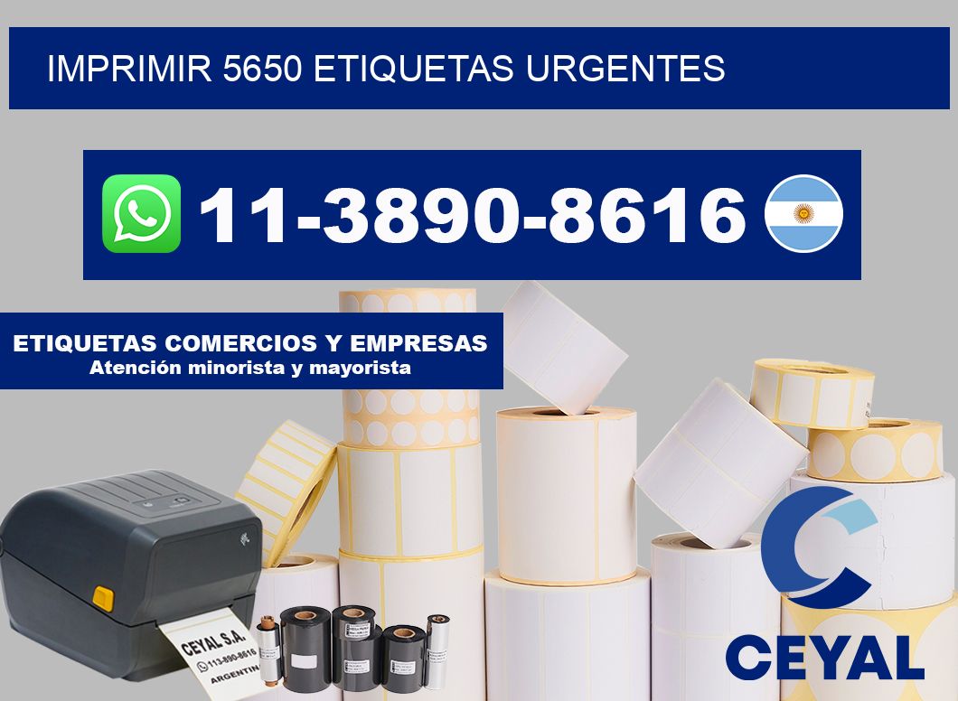 IMPRIMIR 5650 ETIQUETAS URGENTES
