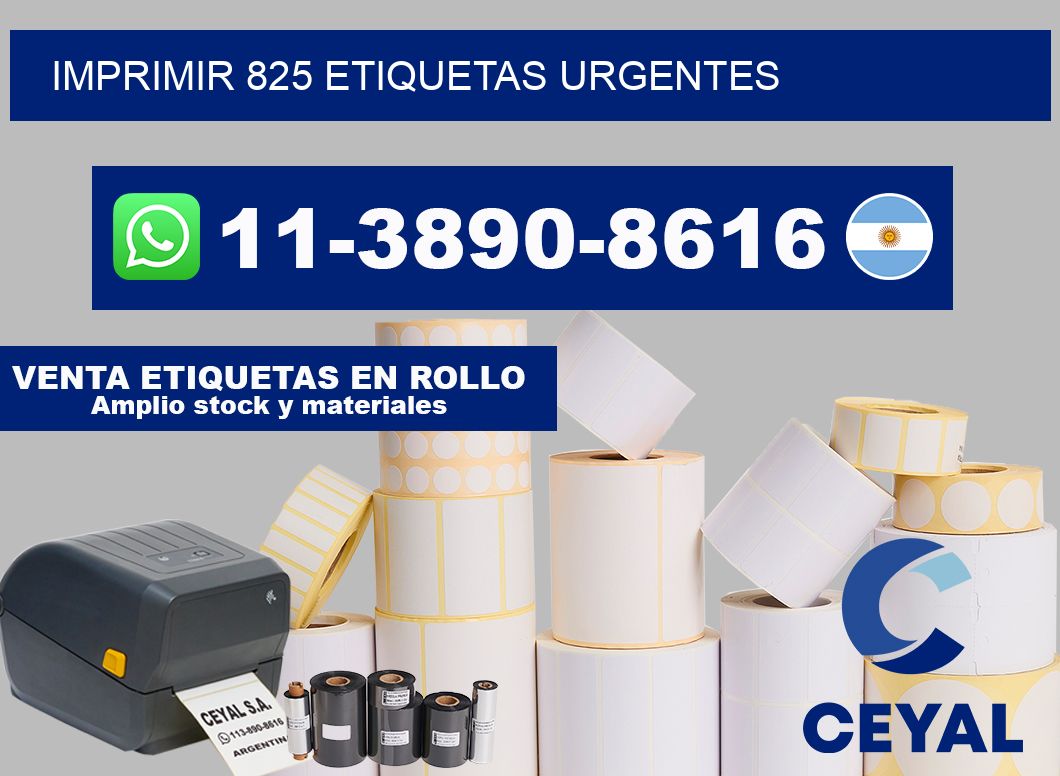 IMPRIMIR 825 ETIQUETAS URGENTES