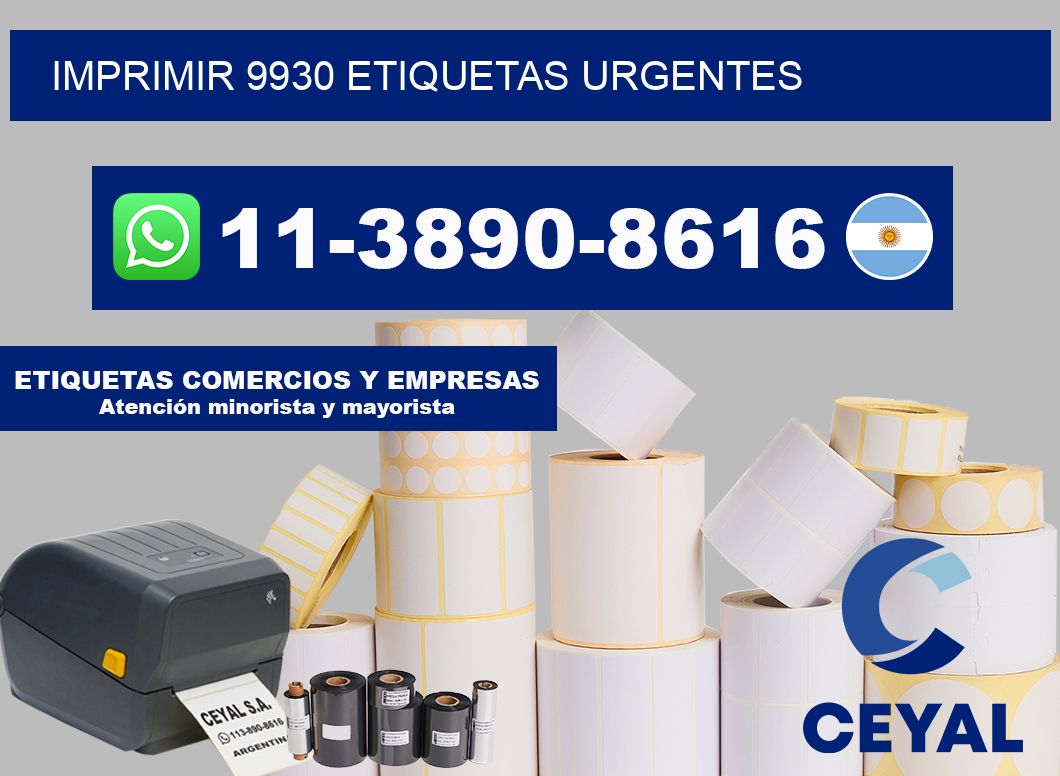IMPRIMIR 9930 ETIQUETAS URGENTES