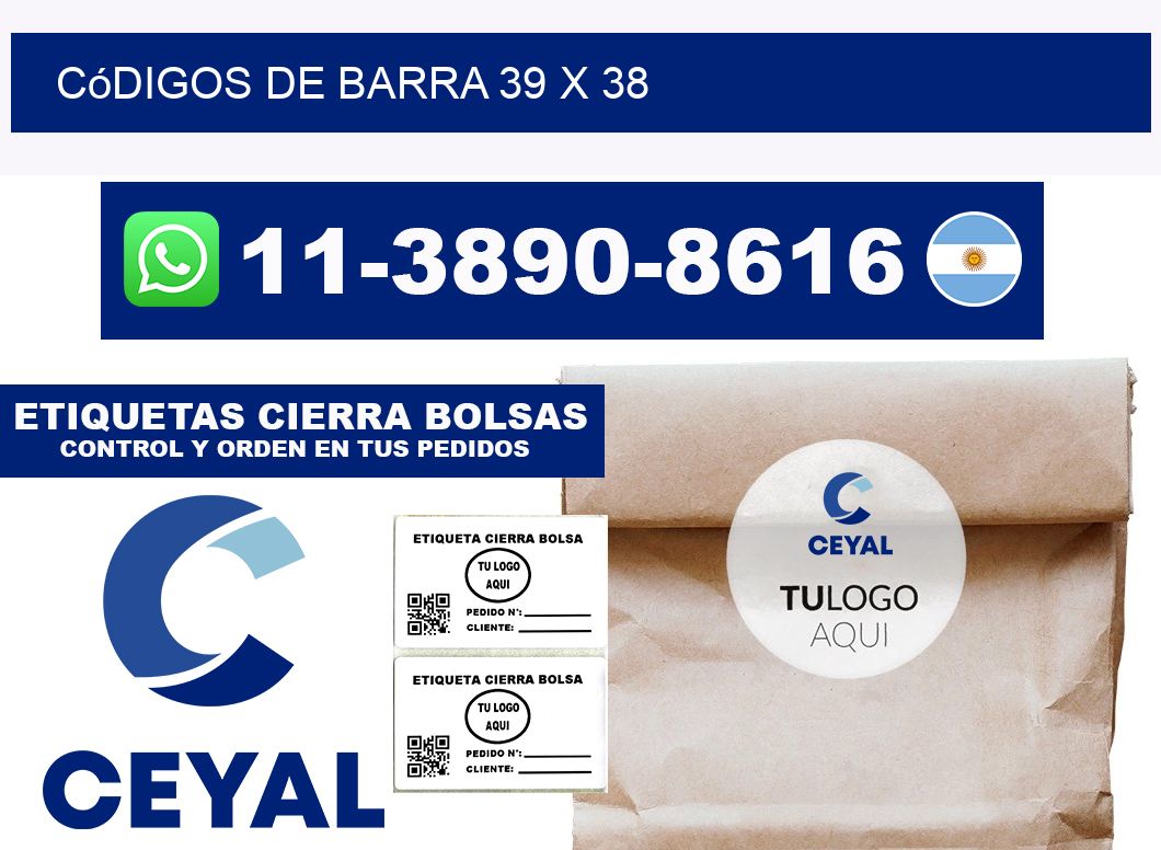 códigos de barra 39 x 38