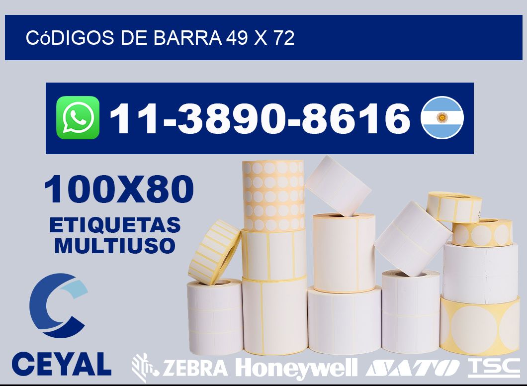 códigos de barra 49 x 72