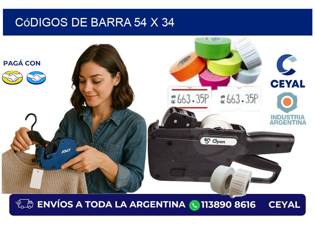 códigos de barra 54 x 34