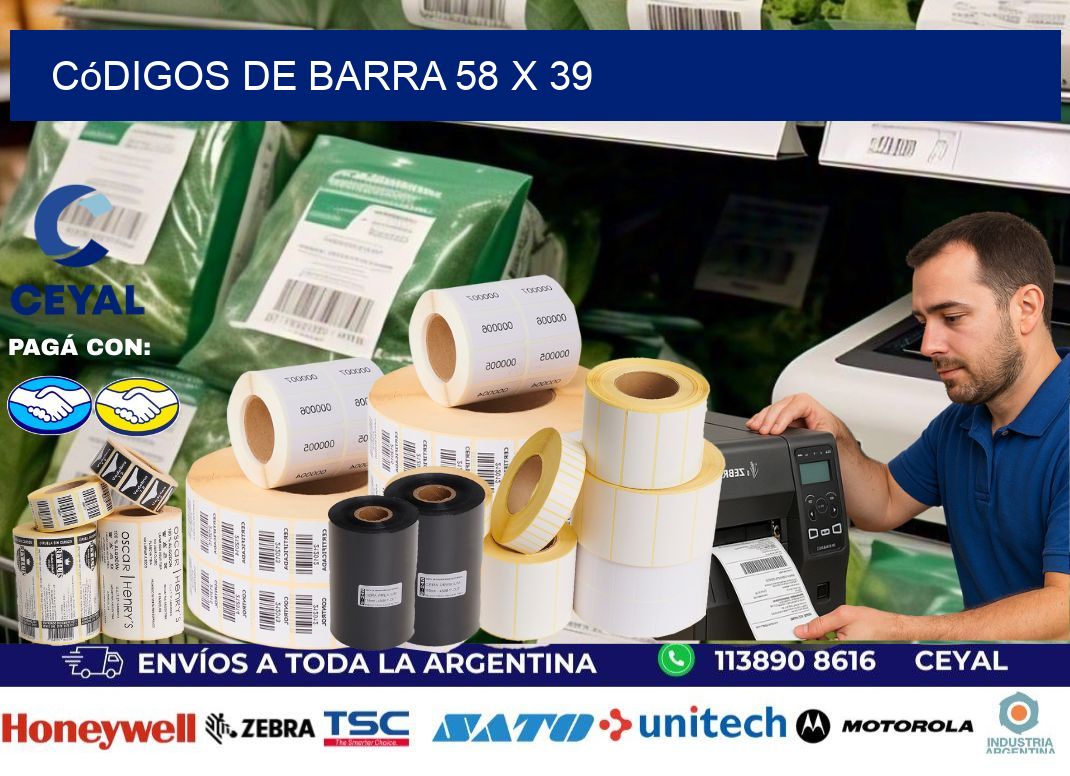 códigos de barra 58 x 39