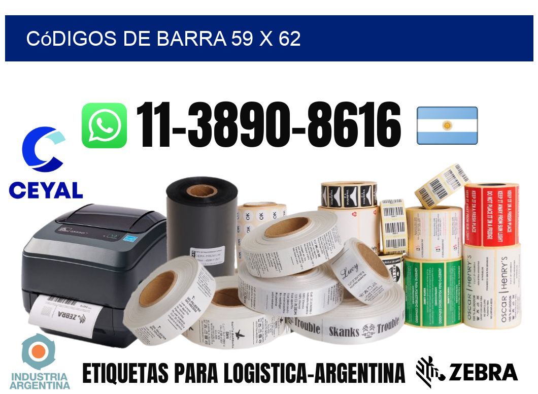 códigos de barra 59 x 62
