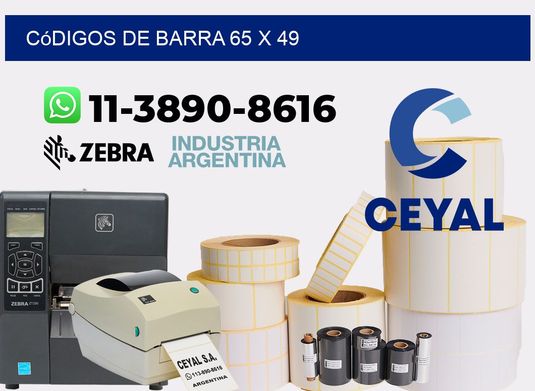 códigos de barra 65 x 49