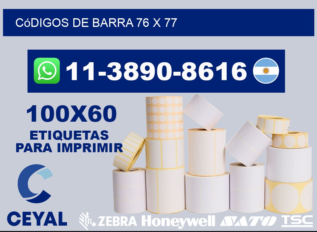 códigos de barra 76 x 77