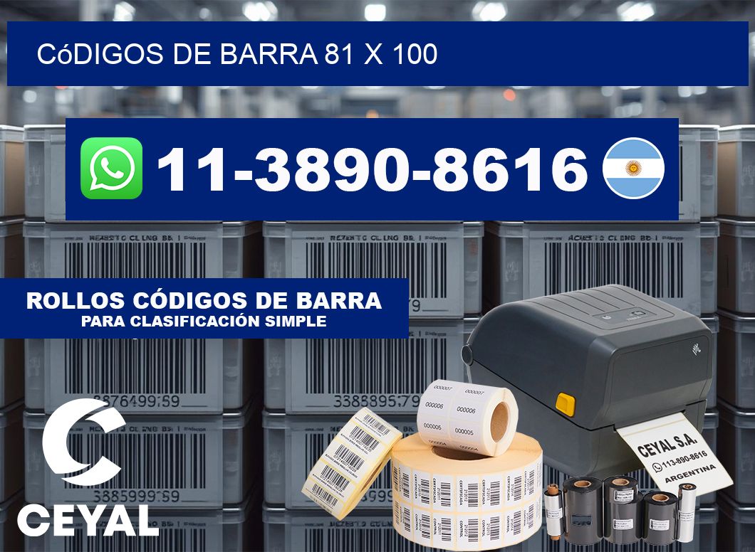 códigos de barra 81 x 100