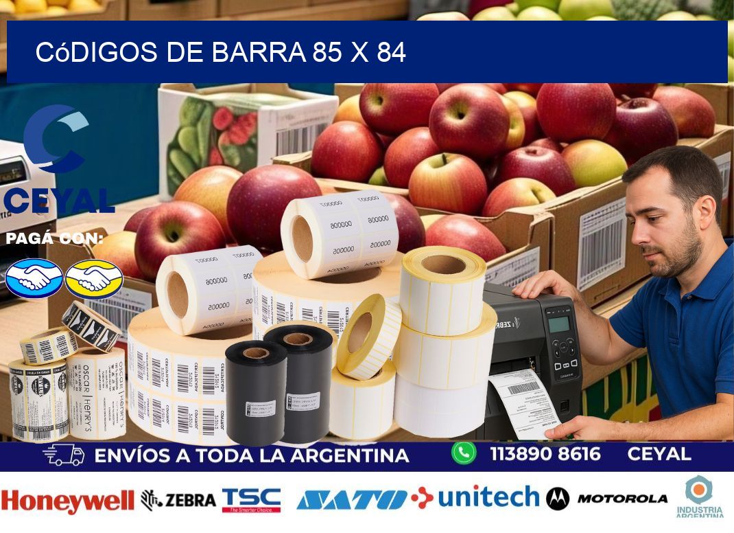 códigos de barra 85 x 84