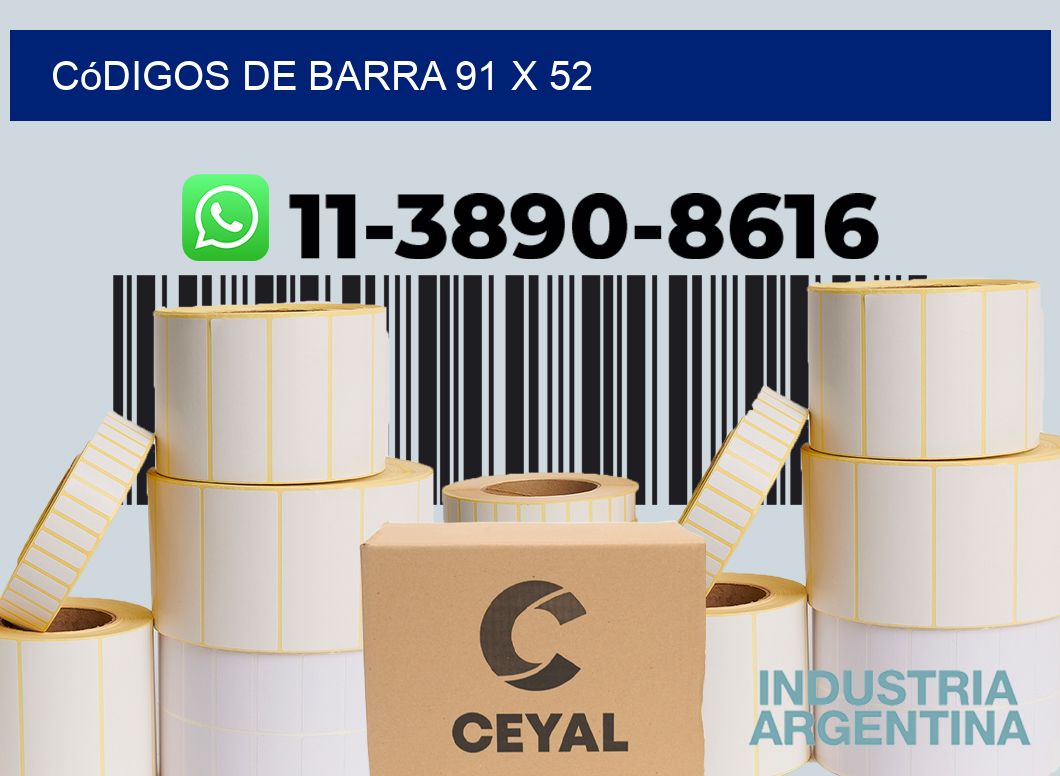 códigos de barra 91 x 52