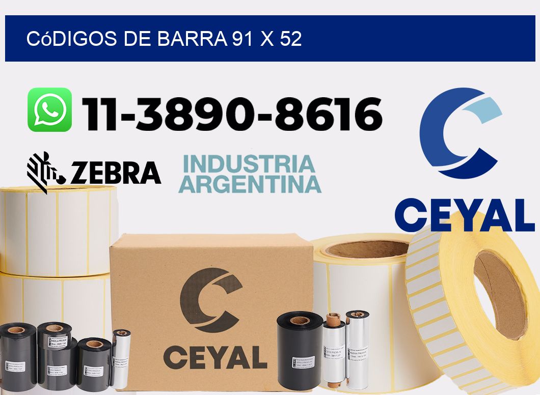 códigos de barra 91 x 52