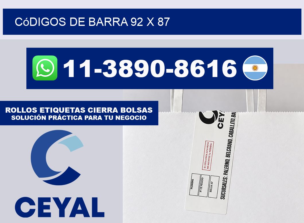 códigos de barra 92 x 87