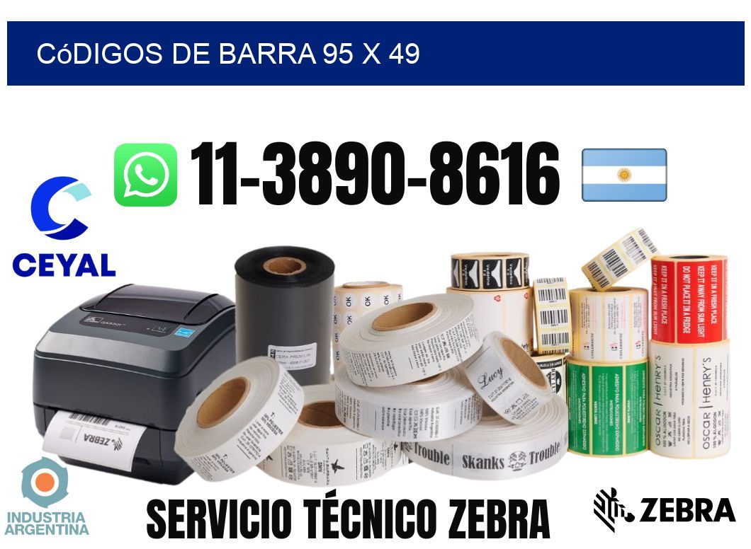 códigos de barra 95 x 49
