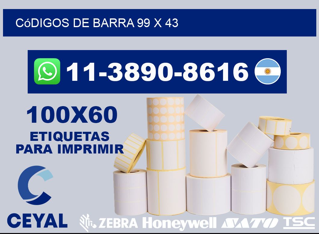 códigos de barra 99 x 43