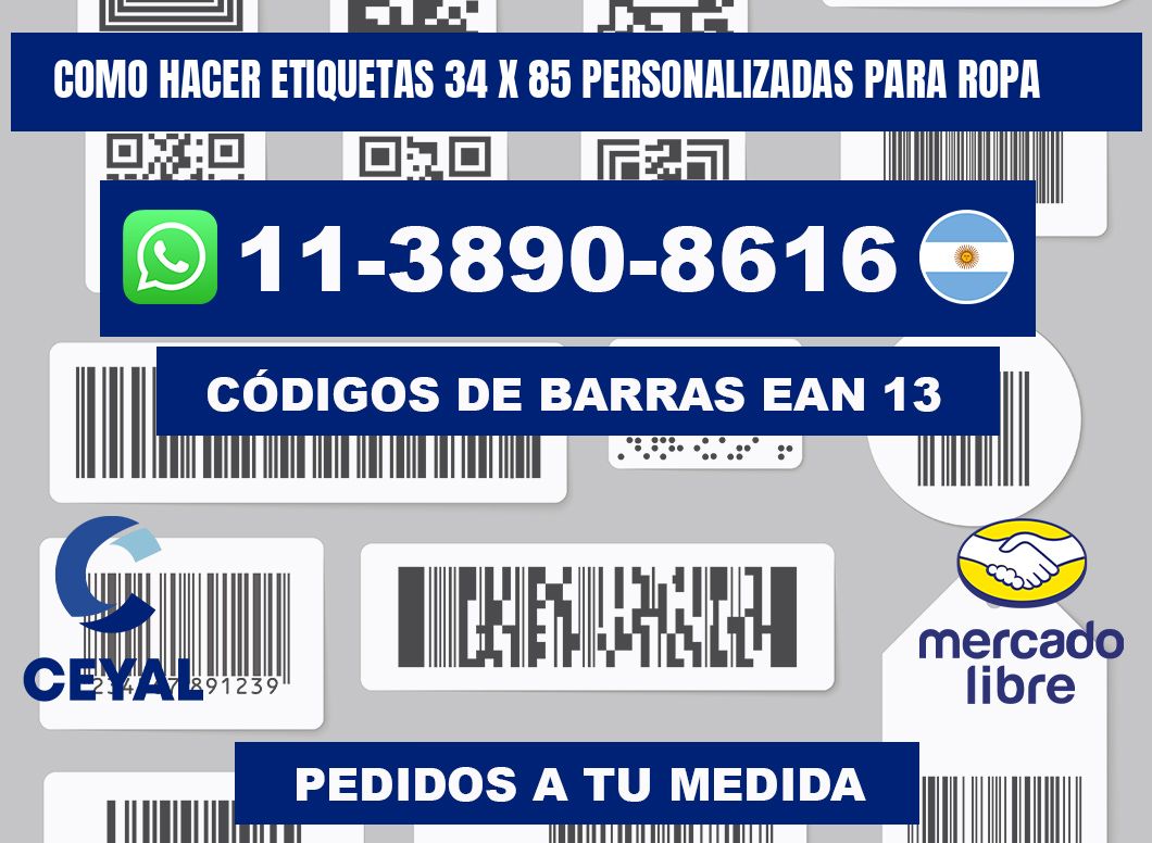 como hacer etiquetas 34 x 85 personalizadas para ropa