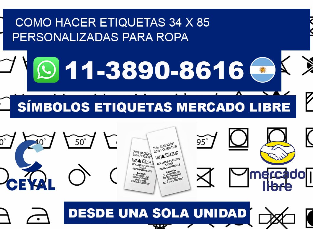 como hacer etiquetas 34 x 85 personalizadas para ropa