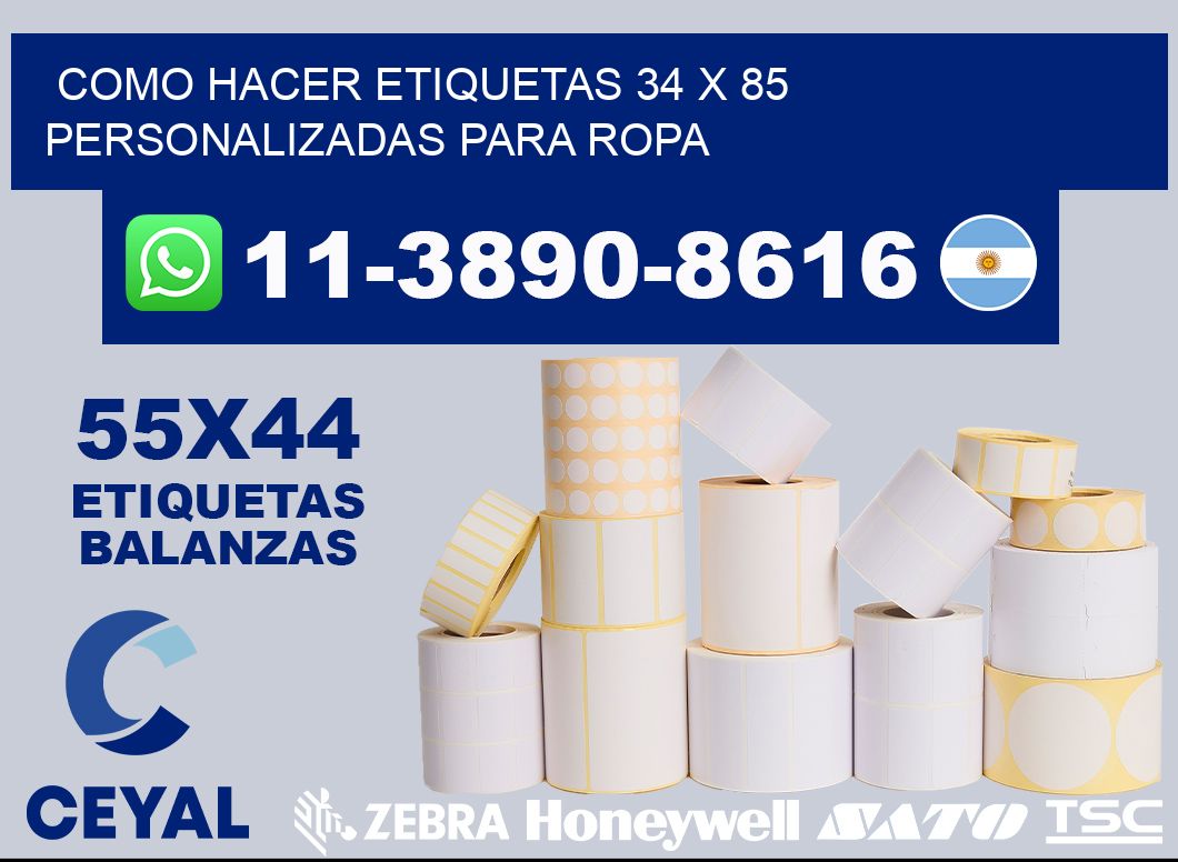 como hacer etiquetas 34 x 85 personalizadas para ropa