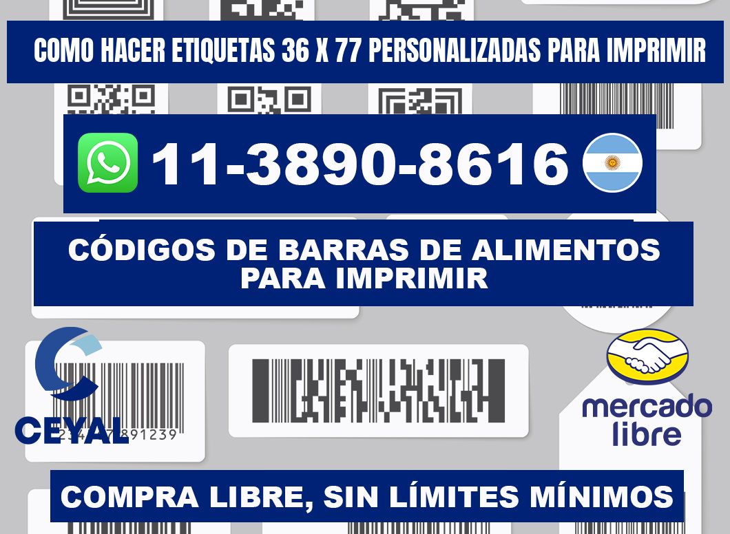 como hacer etiquetas 36 x 77 personalizadas para imprimir