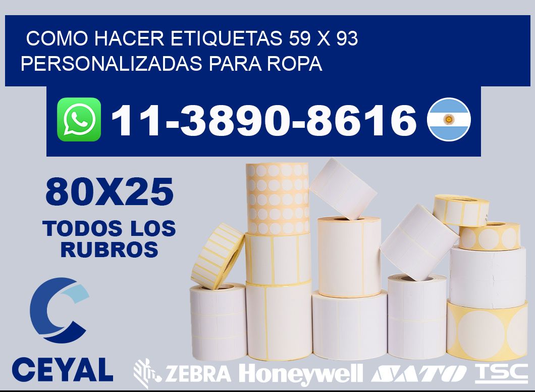 como hacer etiquetas 59 x 93 personalizadas para ropa