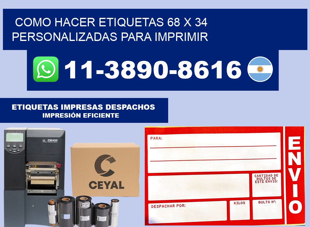 como hacer etiquetas 68 x 34 personalizadas para imprimir