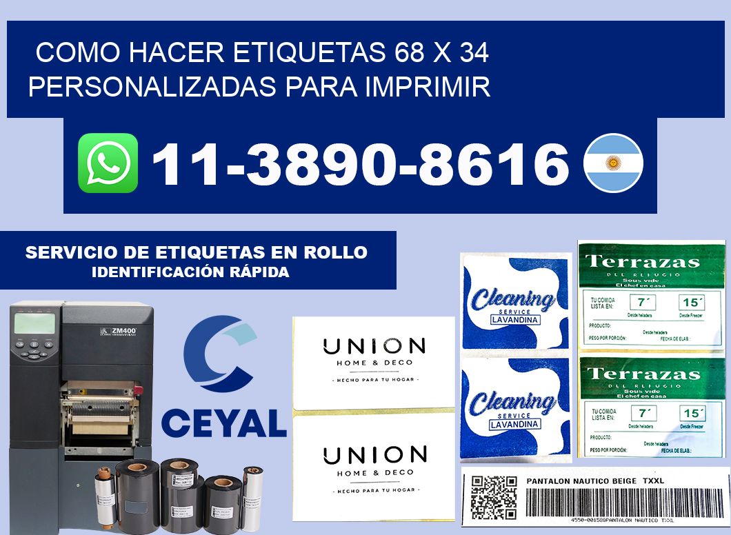 como hacer etiquetas 68 x 34 personalizadas para imprimir