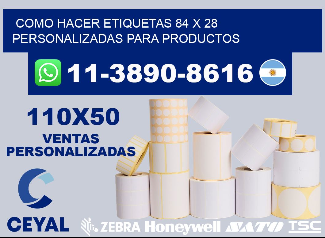 como hacer etiquetas 84 x 28 personalizadas para productos