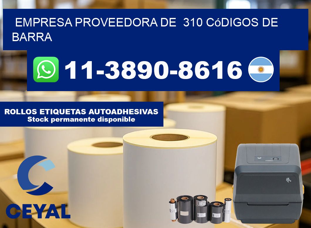 empresa proveedora de 310 códigos de barra