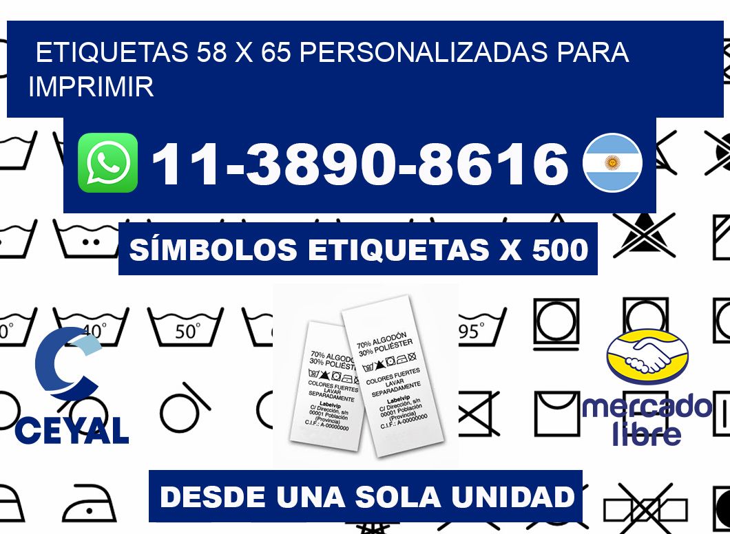 etiquetas 58 x 65 personalizadas para imprimir