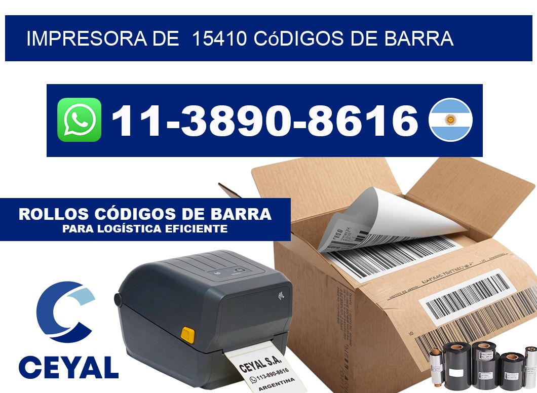 impresora de  15410 códigos de barra