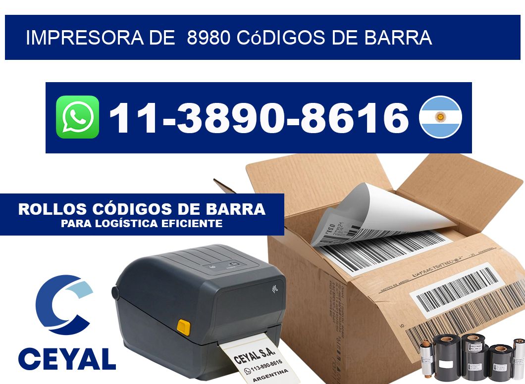 impresora de  8980 códigos de barra