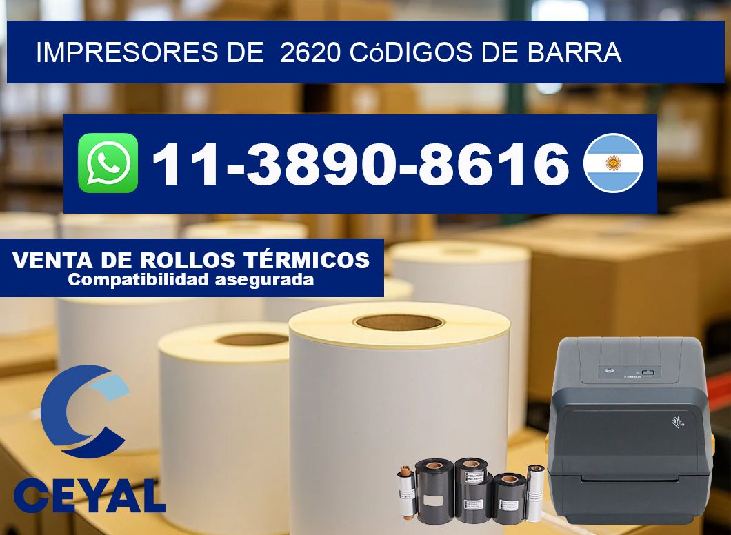 impresores de 2620 códigos de barra
