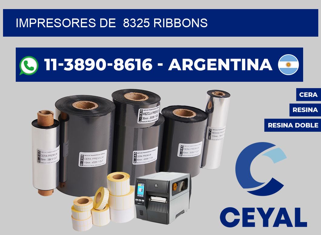 impresores de  8325 ribbons