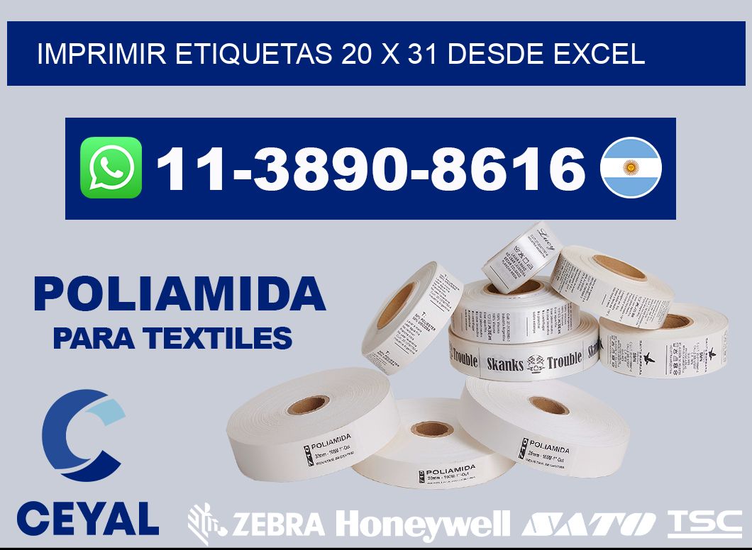 imprimir etiquetas 20 x 31 desde excel