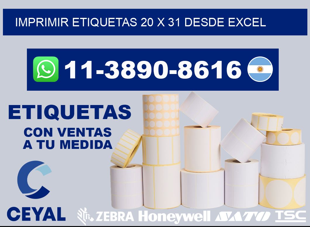 imprimir etiquetas 20 x 31 desde excel