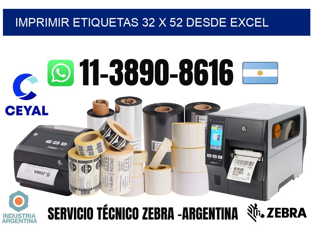 imprimir etiquetas 32 x 52 desde excel