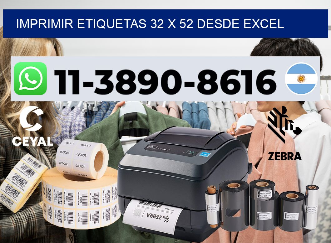 imprimir etiquetas 32 x 52 desde excel