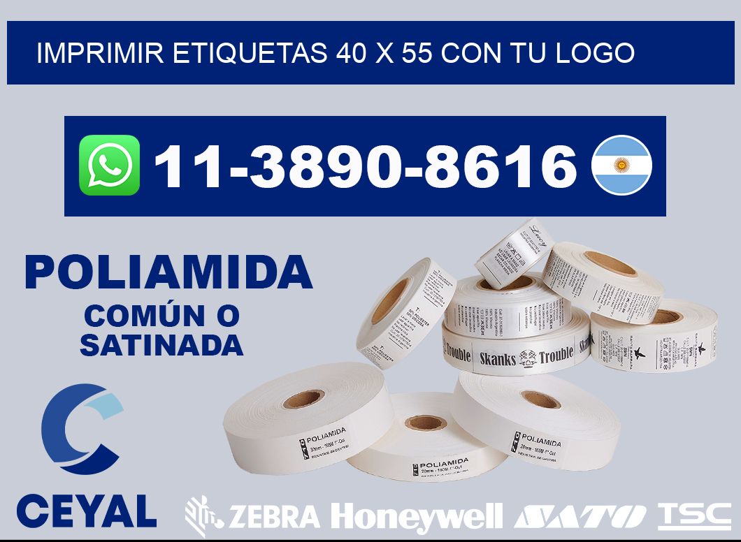 imprimir etiquetas 40 x 55 con tu logo