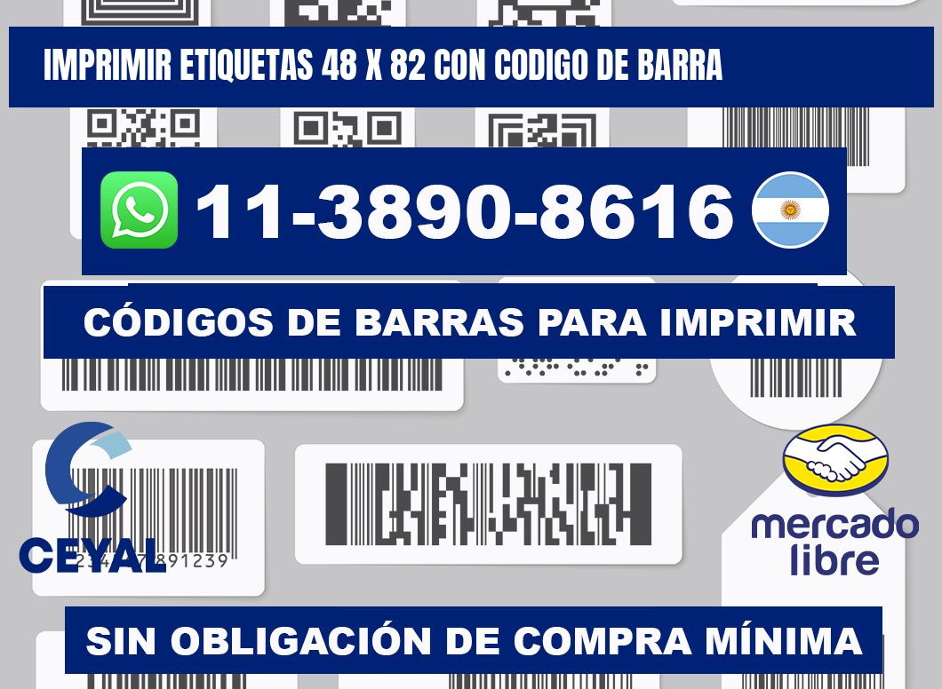 imprimir etiquetas 48 x 82 con codigo de barra
