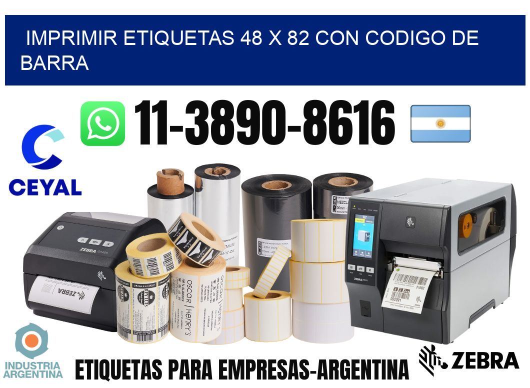 imprimir etiquetas 48 x 82 con codigo de barra